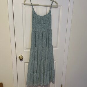 Print Spaghetti Strap Midi Dress